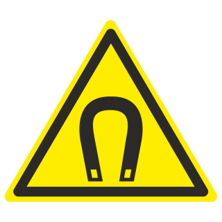Знак на пластике светоотражающий W-13 «Внимание. Магнитное поле» 