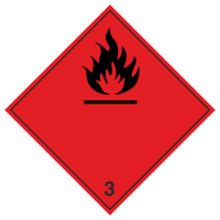 Знак на пленке 3.3 «Легковоспламеняющиеся жидкости» (чёрные буквы)