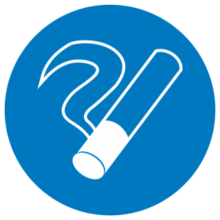 Знак напольный фотолюминесцентный«Курить здесь»