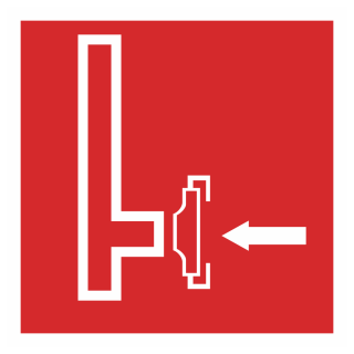Знак на пленке фотолюминесцентный F-08 «Пожарный сухотрубный стояк»