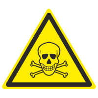 Знак на металле светоотражающий W-03 «Опасно. Ядовитые вещества»  