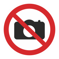 Знак на металле «Фотографировать запрещено»  