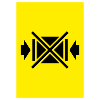 Манипуляционный знак на пленке «Не зажимать»