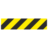 Лента для разметки и маркировки прикассовой зоны, желто-черная