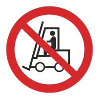 Знак напольный «Запрещается движение средств напольного транспорта» противоскользящий, диаметр 400 мм