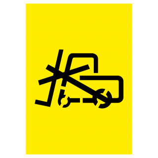 Манипуляционный знак на пленке «Вилочные погрузчики не использовать»