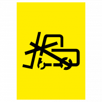 Манипуляционный знак на пленке «Вилочные погрузчики не использовать»