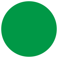 Знак на металле безопасности «Зеленый круг» (для слабовидящих)  