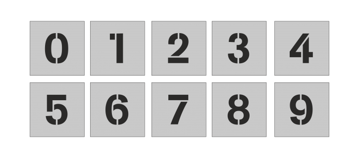 Трафарет цифр (комплект)