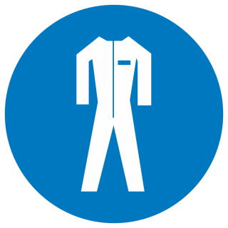 Знак на металле светоотражающий M-07 «Работать в защитной одежде»  