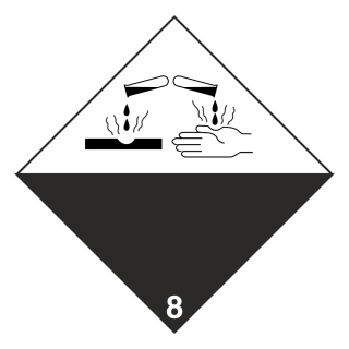Знак на пленке 8 «Коррозионные вещества»