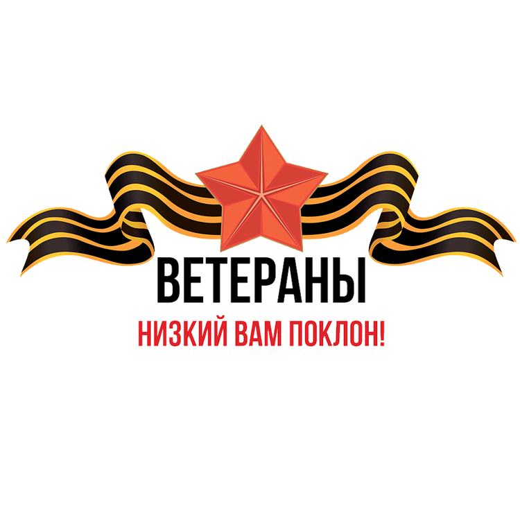 Наклейка на авто «Ветераны, низкий вам поклон» размером 500×238 мм
