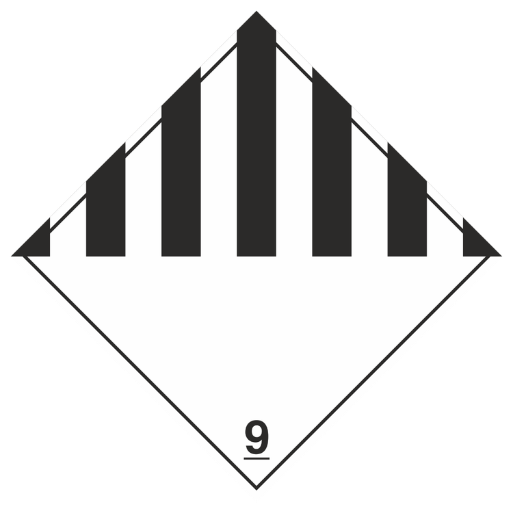 Знак на пленке 9 «Прочие опасные вещества и изделия»