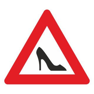 Знак на пленке «За рулём дама»