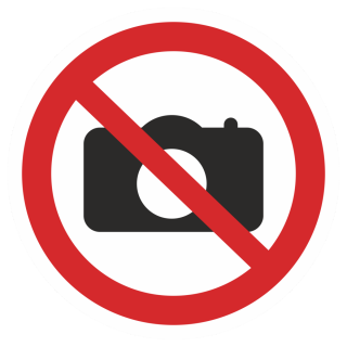 Знак на пластике «Фотографировать запрещено» 