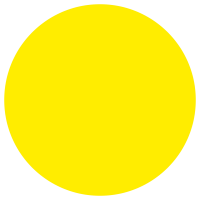 Знак на пластике безопасности «Жёлтый круг» (для слабовидящих) 