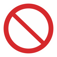 Знак на пластике фотолюминесцентный P-21 «Запрещение (прочие опасности или опасные действия)» 
