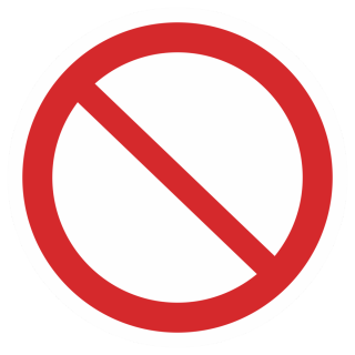 Знак на пластике фотолюминесцентный P-21 «Запрещение (прочие опасности или опасные действия)» 