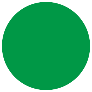 Знак на пластике безопасности «Зеленый круг» (для слабовидящих) 