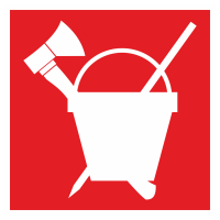 Знак на пластике «Пожарный инвентарь» 