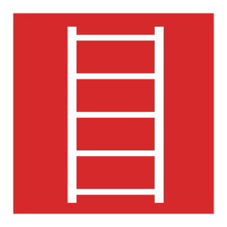 Знак на металле F-03 «Пожарная лестница»  