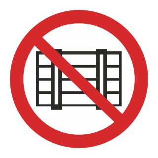 Знак на металле светоотражающий P-12 «Запрещается загромождать проходы и (или) складировать»  