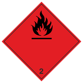 Знак на пленке светоотражающий 2.3 «Легковоспламеняющиеся газы» (чёрные буквы)