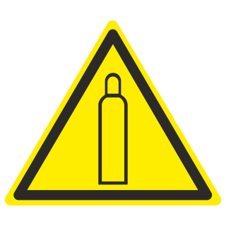 Знак на металле фотолюминесцентный W-19 «Газовый баллон»  