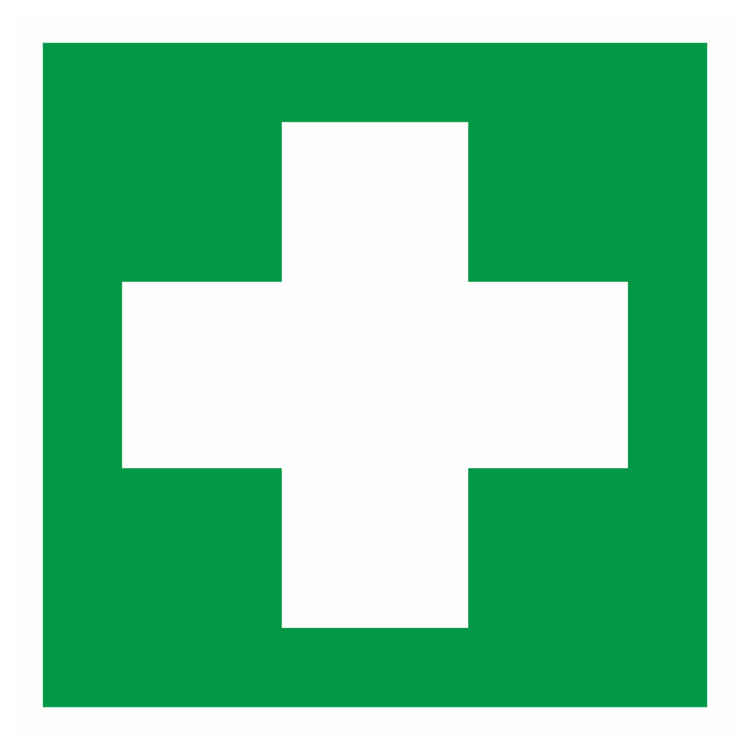 Знак на пластике EC-01 «Аптечка первой медицинской помощи»