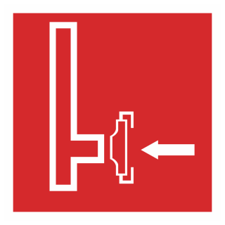 Знак на металле F-08 «Пожарный сухотрубный стояк»  