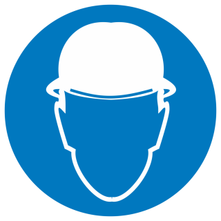 Знак на пластике фотолюминесцентный M-02 «Работать в защитной каске» 