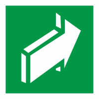 Знак на пленке E-18 «Открывать движением от себя»