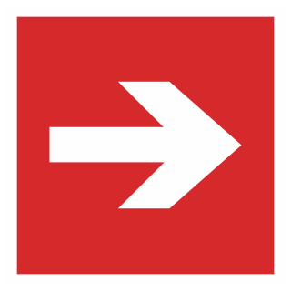 Знак на пластике фотолюминесцентный F-01-01 «Направляющая стрелка» 