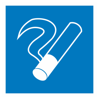 Знак на металле D-03 «Место курения»  