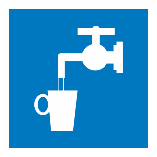 Знак на металле светоотражающий D-02 «Питьевая вода»  