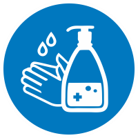 Наклейка «Мыть руки», вариант 1