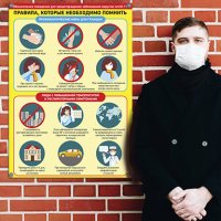 Плакат по «правилам поведения профилактики коронавирусной инфекции» формата А1