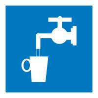 Знак на пленке фотолюминесцентный D-02 «Питьевая вода»