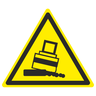 Знак на пластике фотолюминесцентный W-24 «Осторожно. Возможно опрокидывание» 