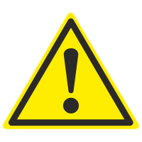 Знак на металле фотолюминесцентный W-09 «Внимание. Опасность (прочие опасности)»  