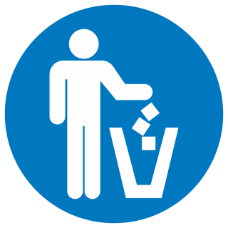 Знак на пленке «Место для мусора»