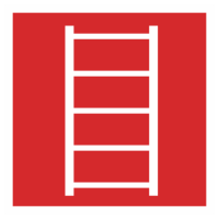 Знак на металле фотолюминесцентный F-03 «Пожарная лестница»  