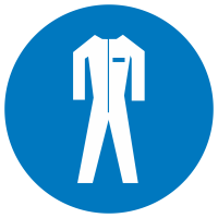 Знак на пленке светоотражающий M-07 «Работать в защитной одежде»
