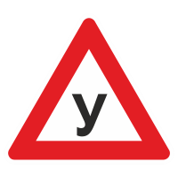 Знак на пленке «Учебное транспортное средство» с клейкой лицевой стороной