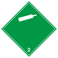 Знак на металле 2.1 «Невоспламеняющиеся, нетоксичные газы» (белые буквы)  