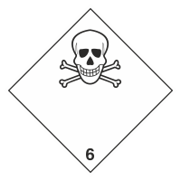 Знак на пленке светоотражающий 6.1 «Токсичные вещества»