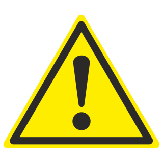Знак на пластике фотолюминесцентный W-09 «Внимание. Опасность (прочие опасности)» 