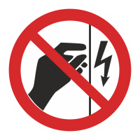 Знак на пластике P-09 «Запрещается прикасаться. Корпус под напряжением» 