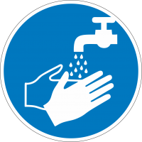 Наклейка «Мыть руки», вариант 2