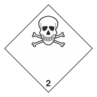 Знак на пластике 2.2 «Токсичные газы» 
